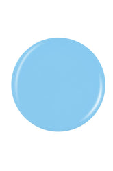 Glossy sky blue circle sample color swatch badge in white color background
